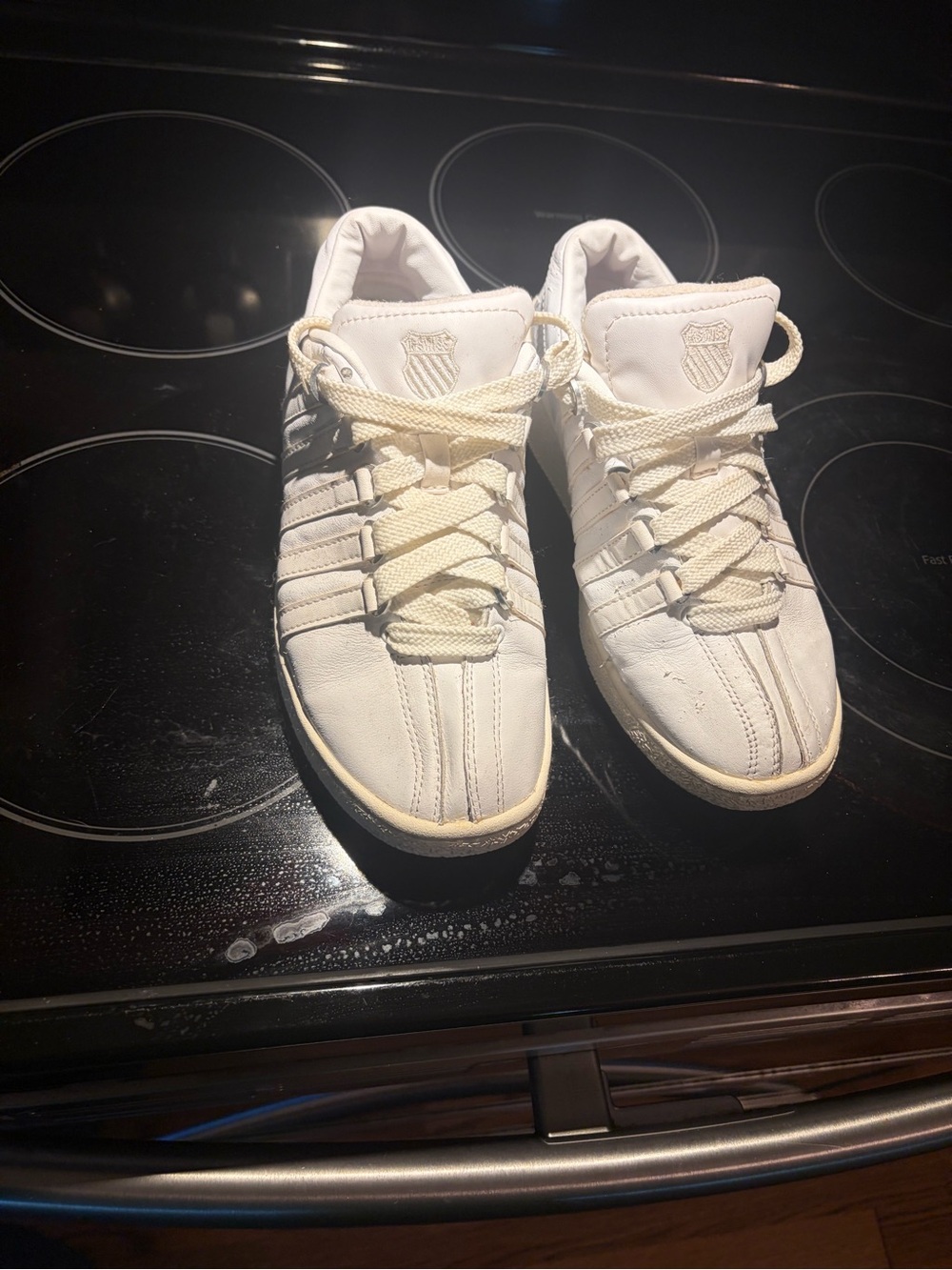 K-Swiss Women's White Leather Low Top Sneakers Size 7.5